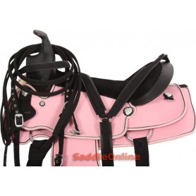 New 14 15 16 Beautiful Pink Cordura Saddle W Tack & Pad