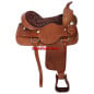 Tooled Western Trail Horse Saddle Headstall Tack 17