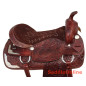 Mahogany Western Trail Horse Show Leather Saddle 18