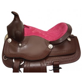 Youth Pony Brown Pink Saddle Tack 8 12