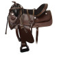 Brown Western Leather Trail Horse Saddle 17