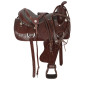 Tooled Western Horse Pleasure Trail Saddle Tack 16 17
