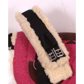 Pink Wool Bareback Pad With Stirrups Girth Strap