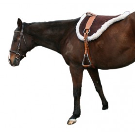 B3022 Natural Horsemanship Premium Brown Leather Bareback Pad