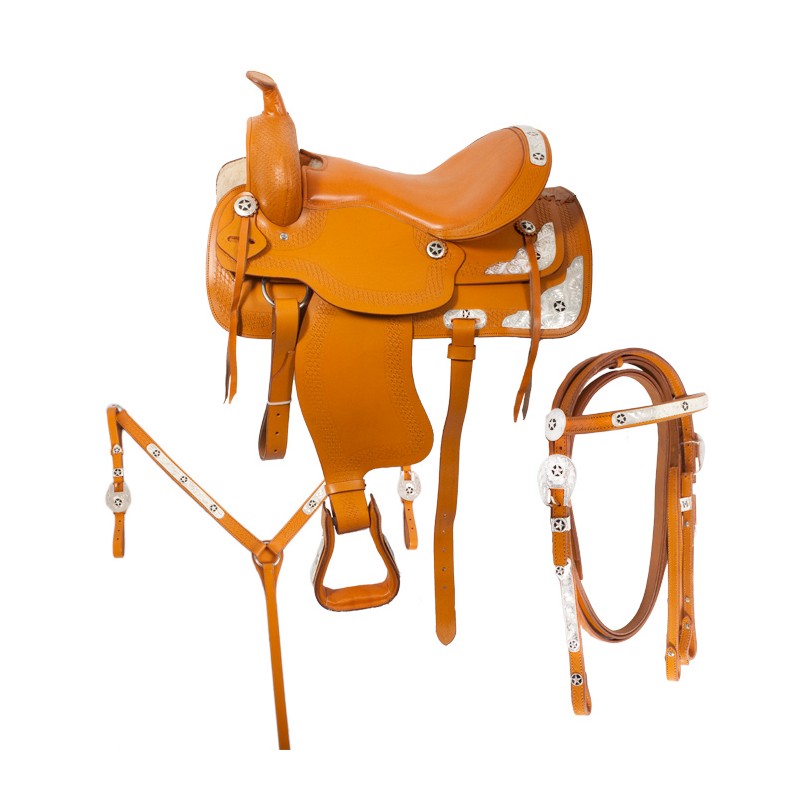 Tan Western Horse Saddle Tack Show 16 18
