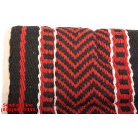 Premium Black Red Fleece Lined Heavy Saddle Pad