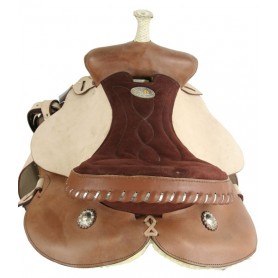 New Two Tone Rough Out Trail Saddle