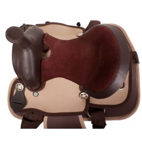 10 Western Brown Synthetic Pony Kids Youth Saddle