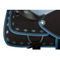 Blue Ostrich Synthetic Western Saddle Tack Set 14