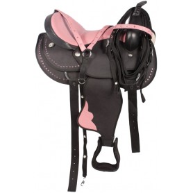 15 Black Pink Synthetic Western Horse Saddle Crystals
