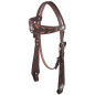 Hand Carved Leather Headstall Reins Breast Collar Tack Set