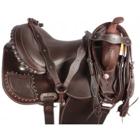 16 Oiled Western Leather Pleasure Trail Horse Saddle