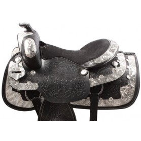 Black Hand Carved Western Show Saddle 15