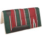 Green Red  Fleece Lined Western Saddle Pad