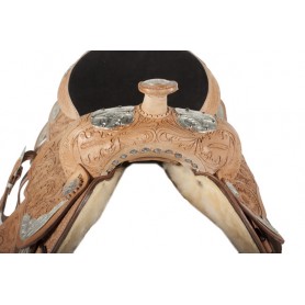 Custom Hand Carved Western Leather Show Saddle Tack 15-17