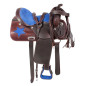 Blue Seat Western Pleasure Leather Horse Saddle 16