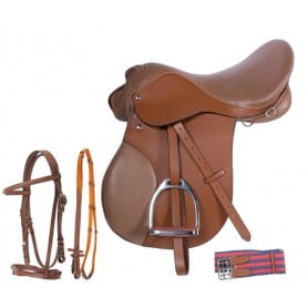All Purpose Brown English Horse Saddle Set 18