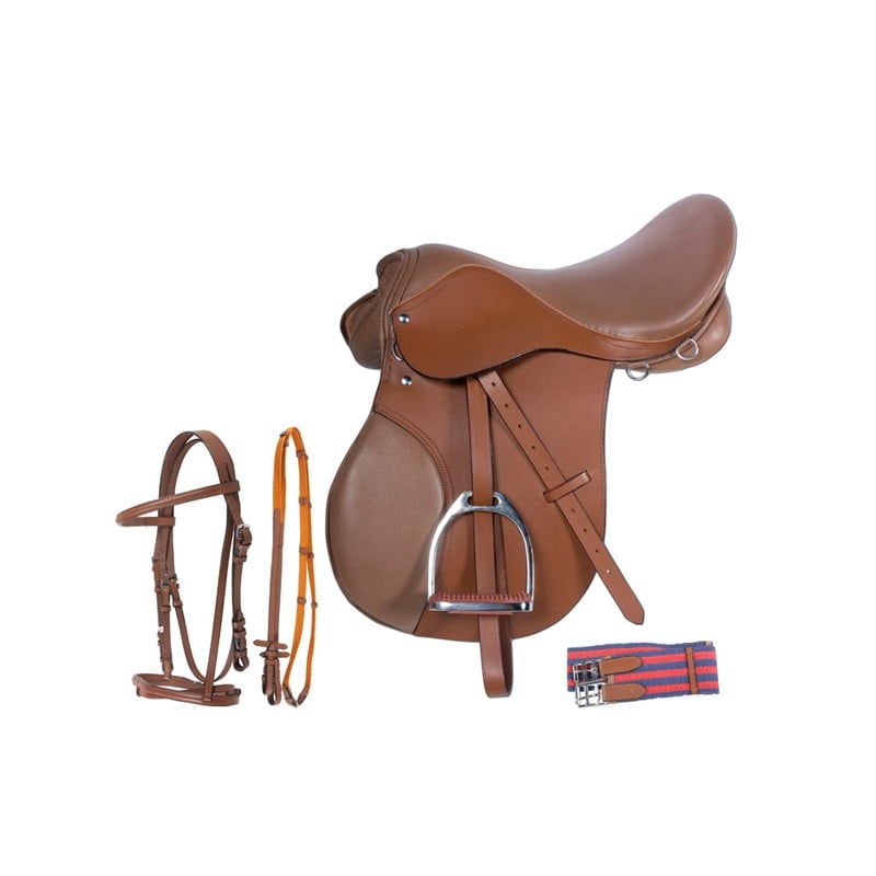 All Purpose Brown English Horse Saddle Set 18