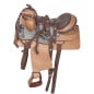 Brown/ Gray Synthetic Duraleather Pleasure Trail Saddle 16