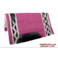 Hot Pink and Black Wool Heavy Western Horse Saddle Pad