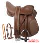 Premium 16 18 Tan English Horse Leather Saddle Tack