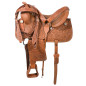 Comfortable Western Leather Trail Horse Saddle 14